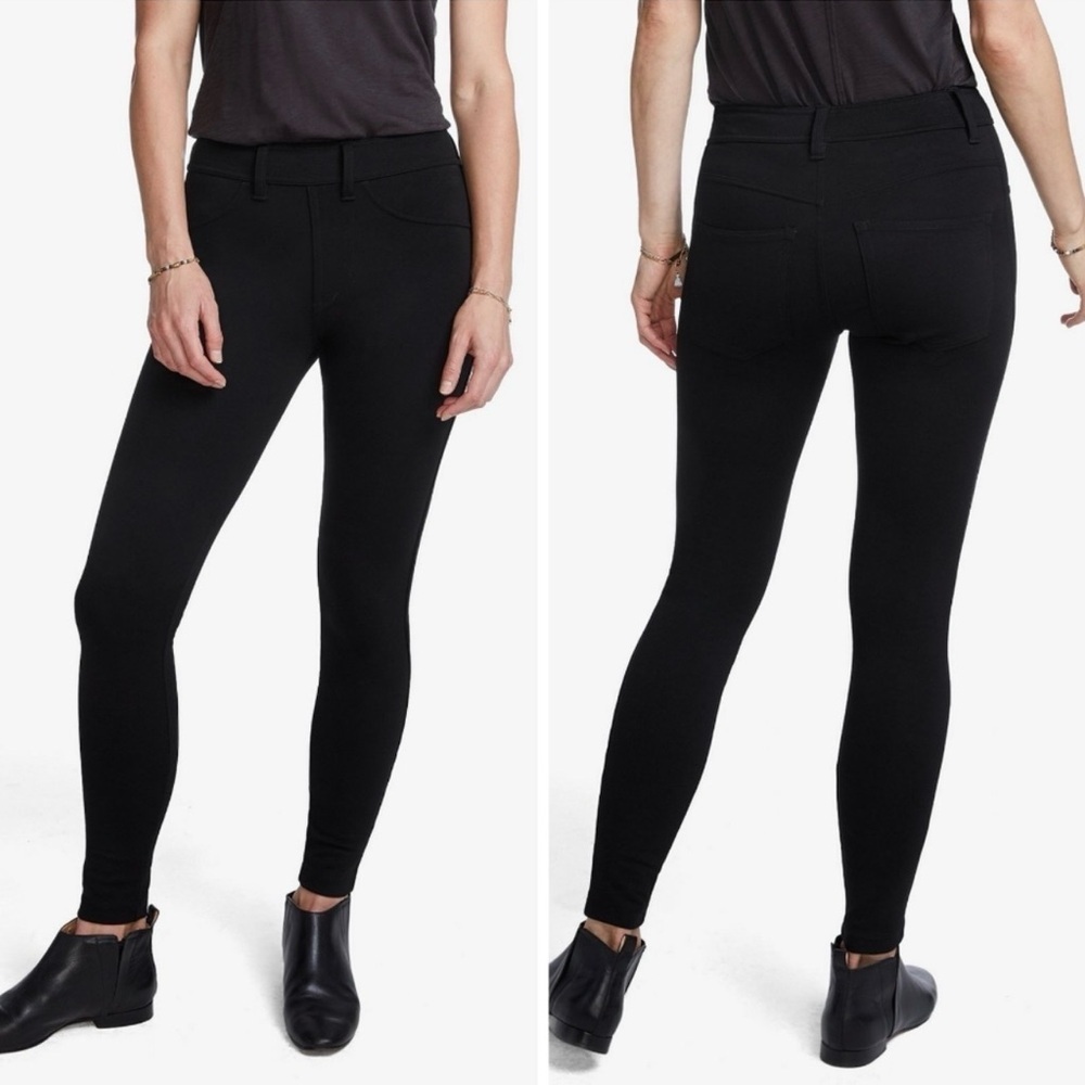 American Giant The Downtown Pant Black Slim Jeans Ponte Stretchy